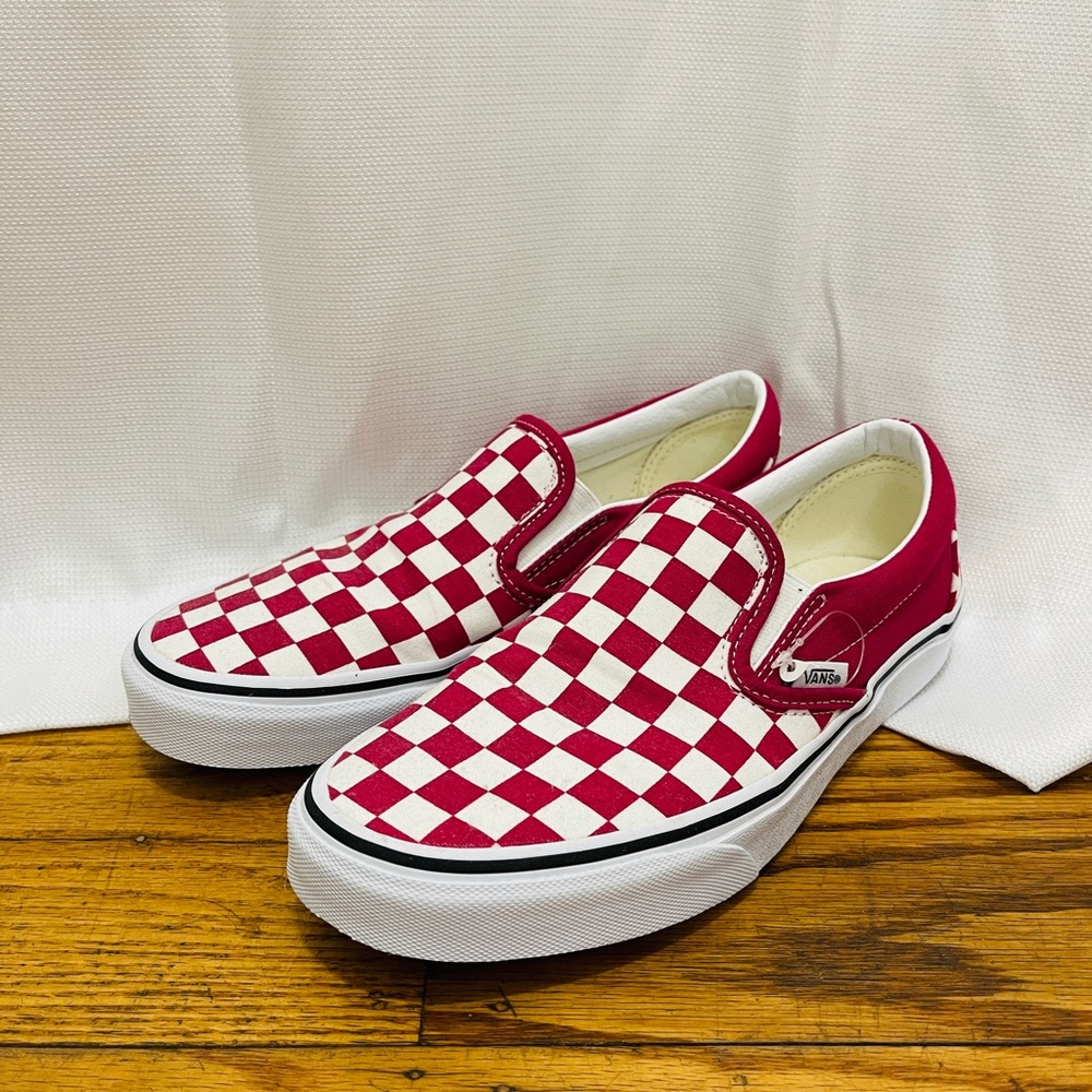 Vans Checkered Slip Ons Sz 8